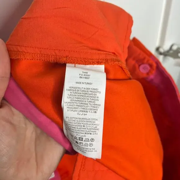 Boden Women's Richmond Shorts Size 14 Chino Red Pop 9" Inseam T0486 - Picture 4 of 6